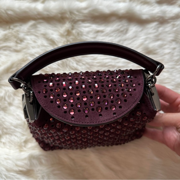 Tod's T Case Tote Messenger Bag in Suede Micro NIB - Picture 6 of 12